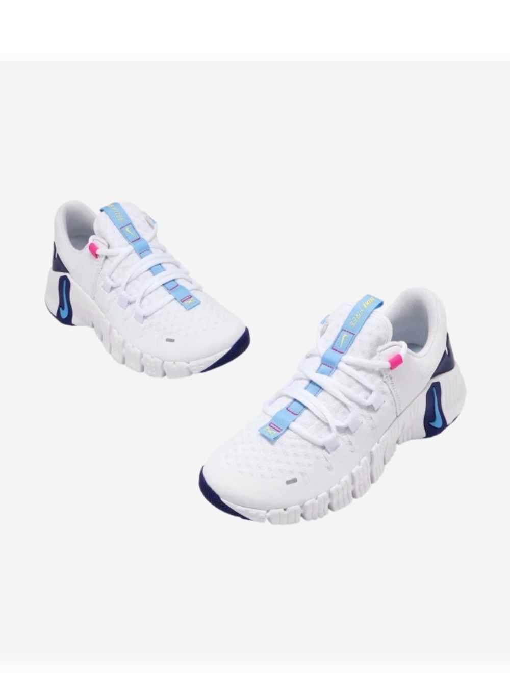 Nike Free Metcon 5 Women's Workout Shoes White/Aquarius Blue Size 8.5 - Picture 2 of 10